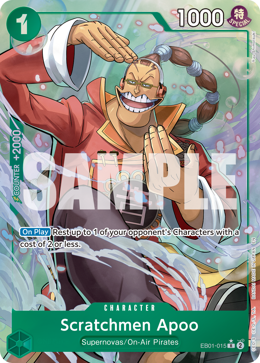 Scratchmen Apoo (Alternate Art) - EB01-015 - ONE PIECE CARD THE BEST vol.2