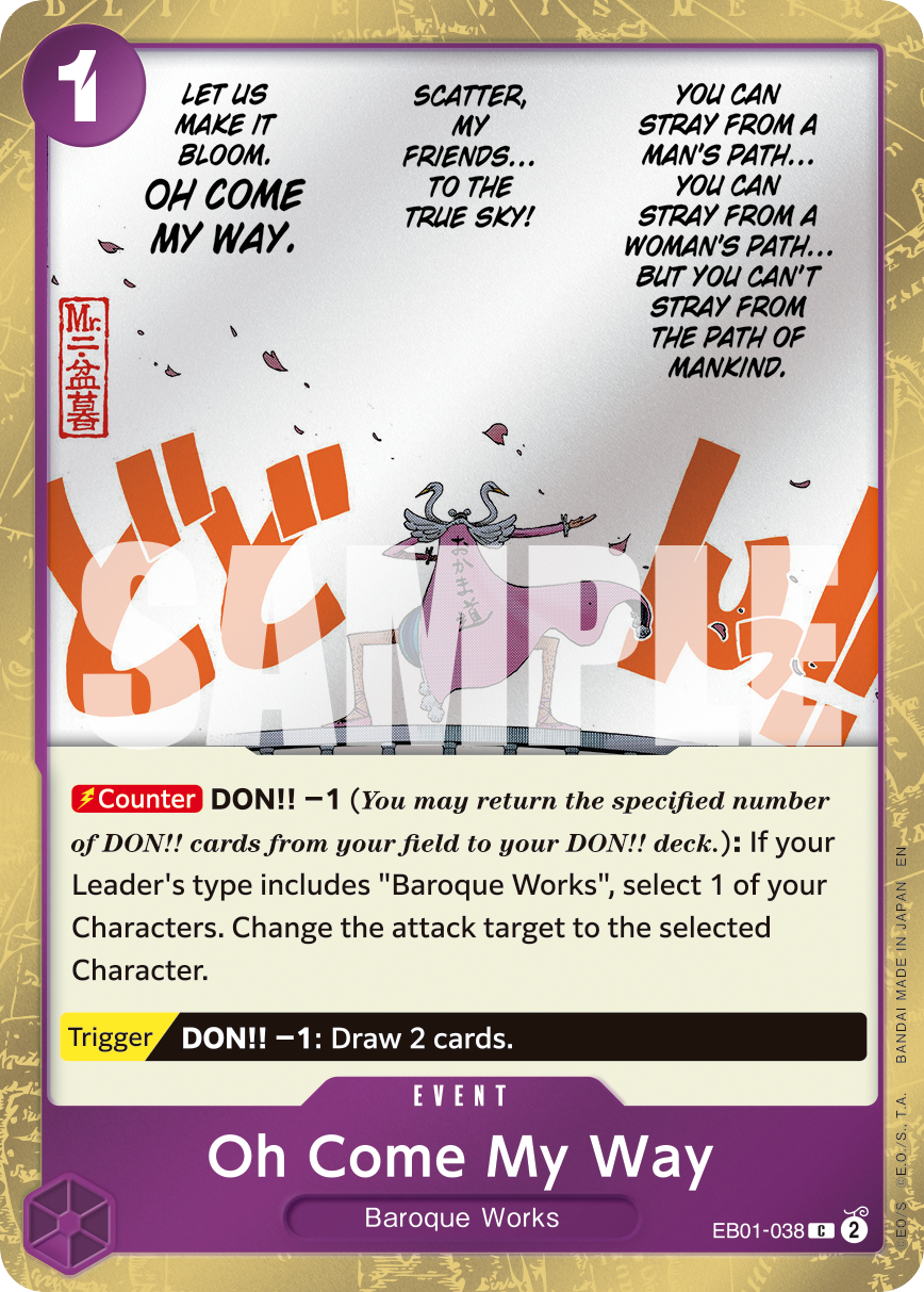 Oh Come My Way (Pirate Foil) - EB01-038 - ONE PIECE CARD THE BEST vol.2