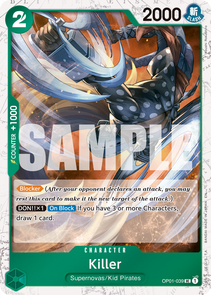 Killer (Pirate Foil) - OP01-039 - ONE PIECE CARD THE BEST vol.2