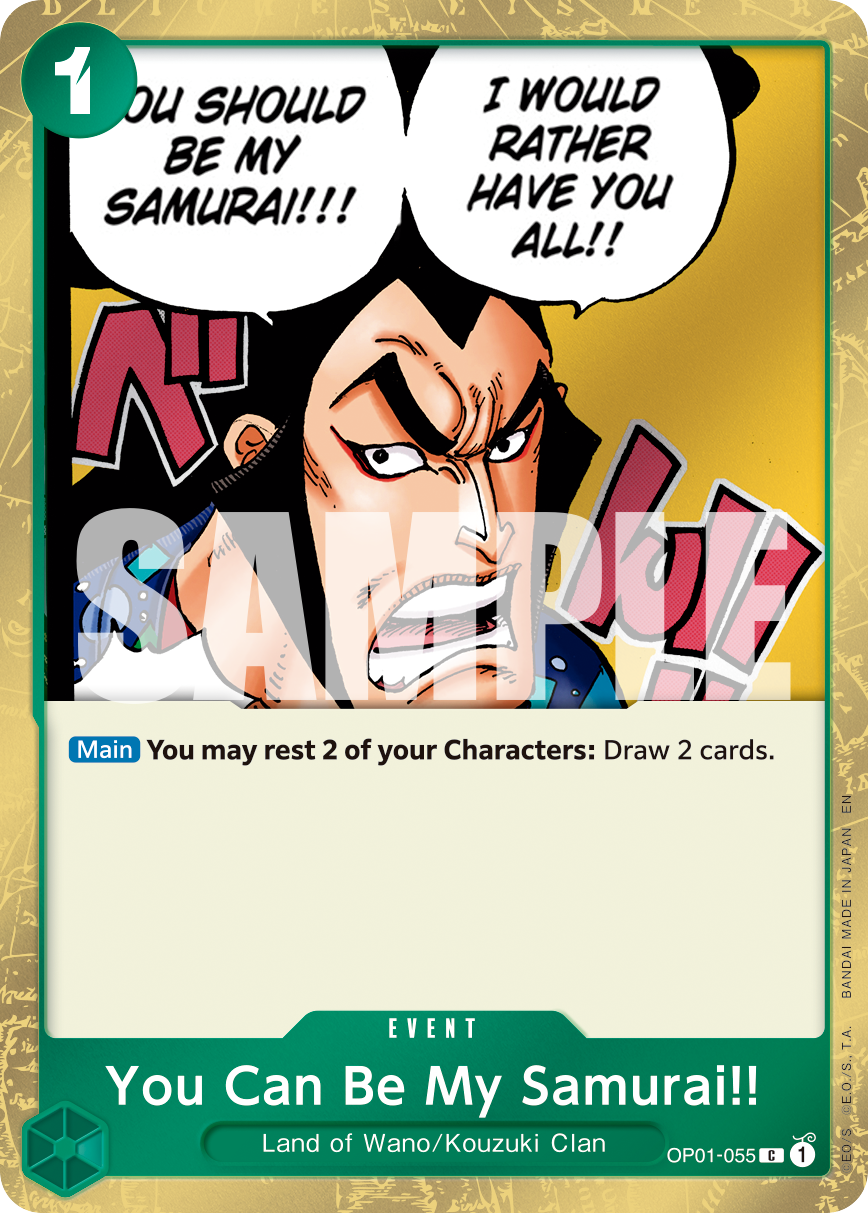You Can Be My Samurai!! (Pirate Foil) - OP01-055 - ONE PIECE CARD THE BEST vol.2