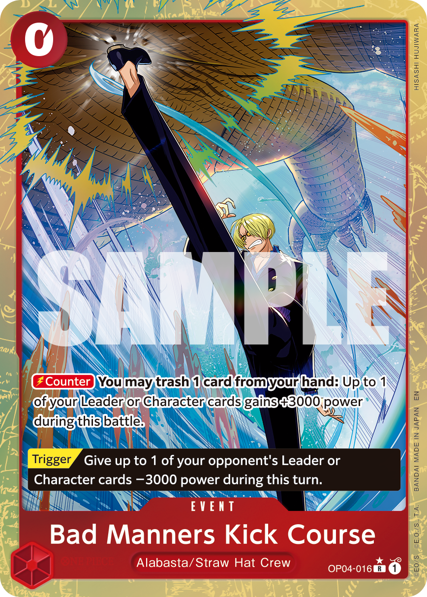 Bad Manners Kick Course (Alternate Art) - OP04-016 - ONE PIECE CARD THE BEST vol.2