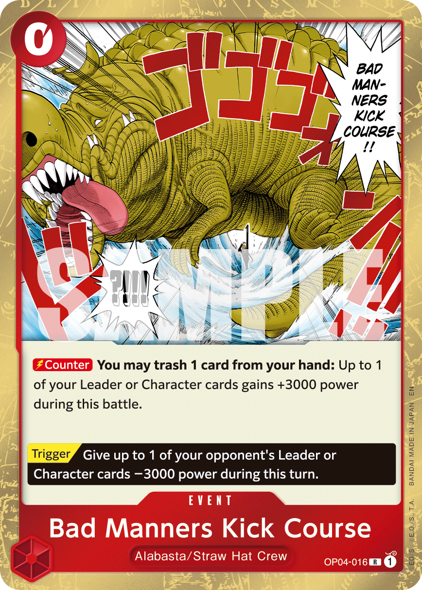 Bad Manners Kick Course - OP04-016 - ONE PIECE CARD THE BEST vol.2