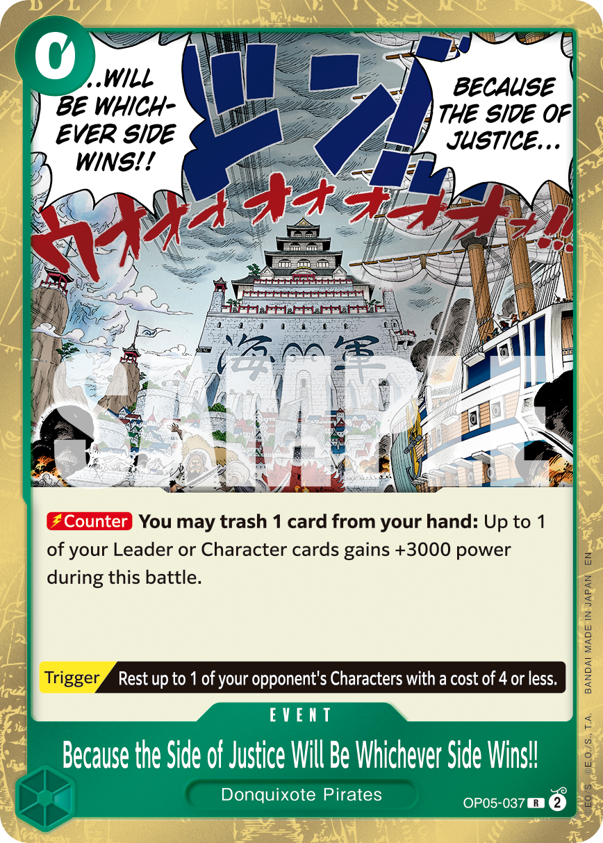 Because the Side of Justice Will Be Whichever Side Wins!! - OP05-037 - ONE PIECE CARD THE BEST vol.2