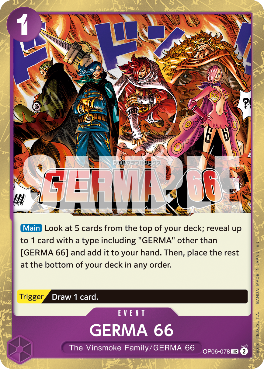GERMA 66 (Pirate Foil) - OP06-078 - ONE PIECE CARD THE BEST vol.2