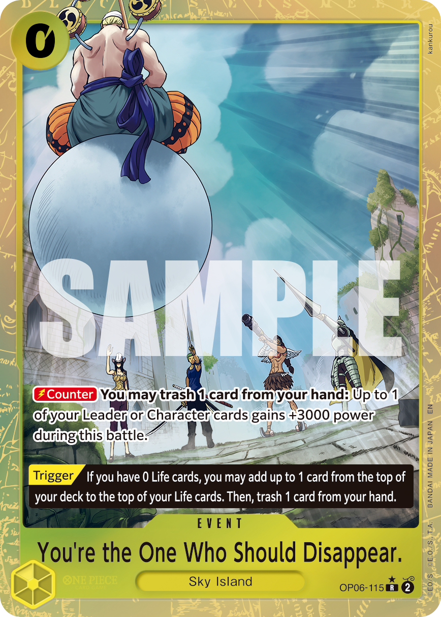 You're the One Who Should Disappear. (Alternate Art) - OP06-115 - ONE PIECE CARD THE BEST vol.2