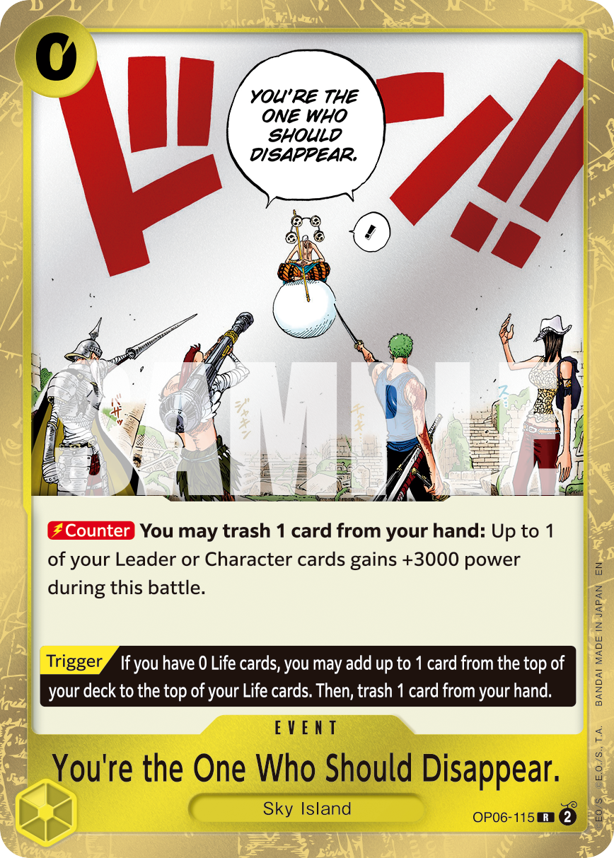 You're the One Who Should Disappear. - OP06-115 - ONE PIECE CARD THE BEST vol.2