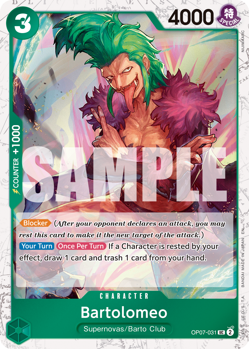 Bartolomeo (Pirate Foil) - OP07-031 - ONE PIECE CARD THE BEST vol.2