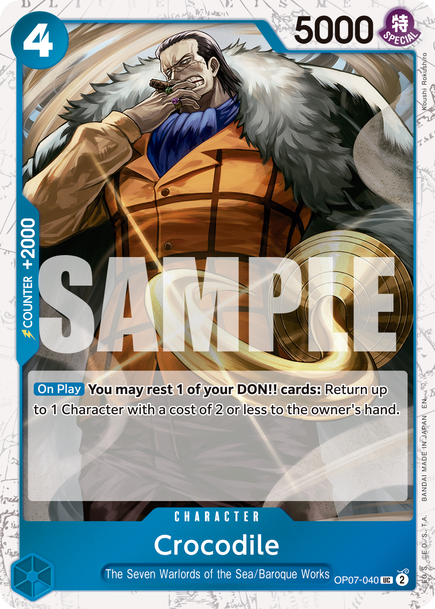 Crocodile (Pirate Foil) - OP07-040 - ONE PIECE CARD THE BEST vol.2