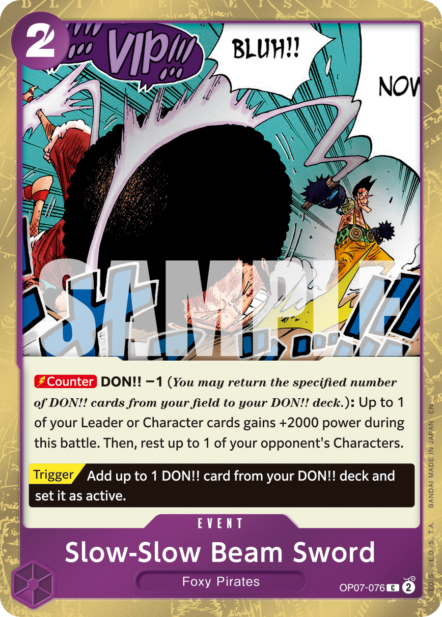 Slow-Slow Beam Sword (Pirate Foil) - OP07-076 - ONE PIECE CARD THE BEST vol.2