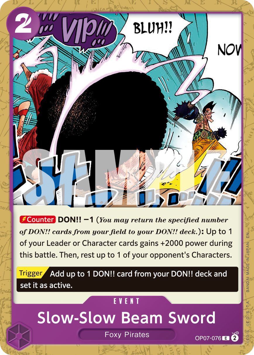 Slow-Slow Beam Sword - OP07-076 - ONE PIECE CARD THE BEST vol.2