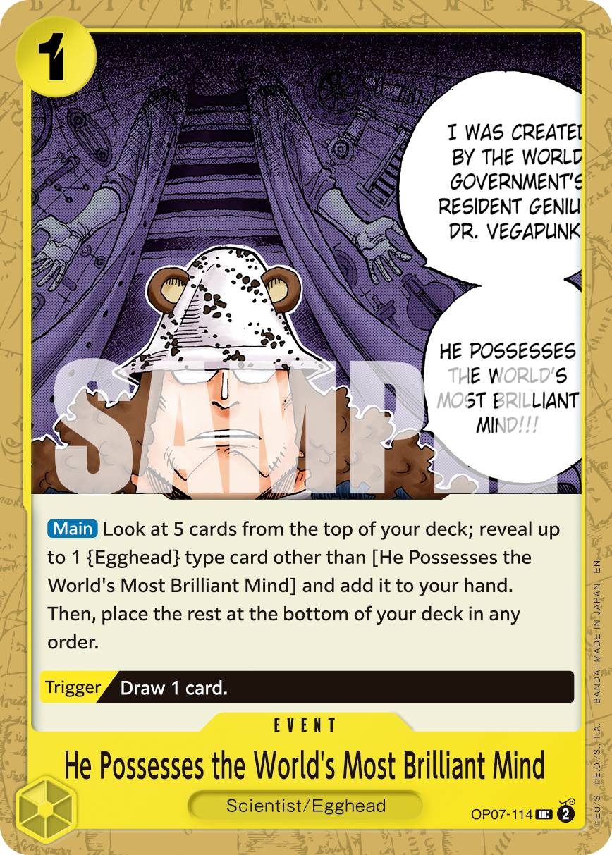 He Possesses the World's Most Brilliant Mind - OP07-114 - ONE PIECE CARD THE BEST vol.2