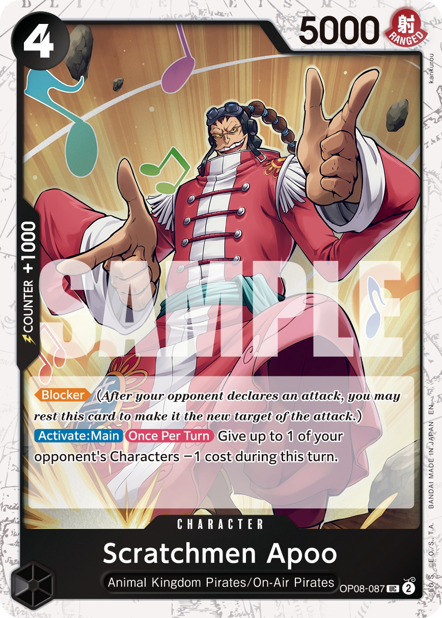 Scratchmen Apoo (Pirate Foil) - OP08-087 - ONE PIECE CARD THE BEST vol.2