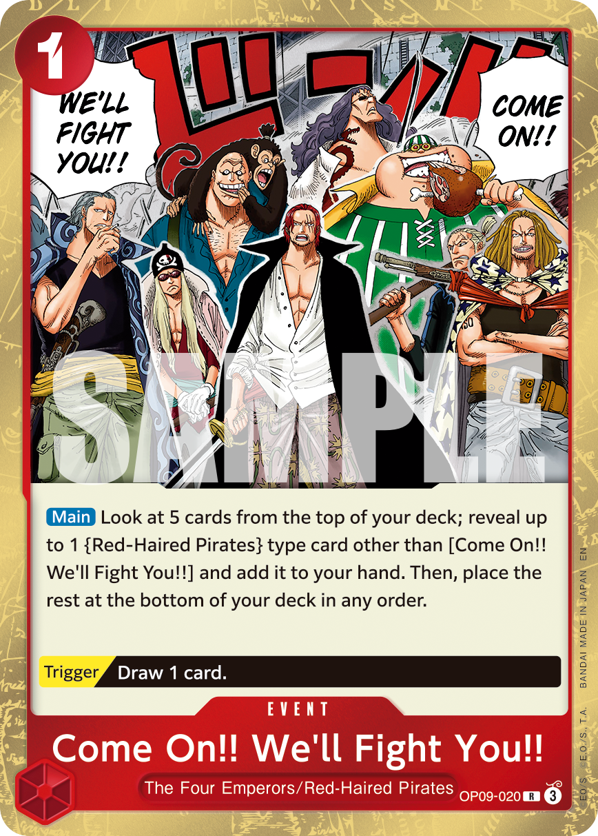 Come On!! We'll Fight You!! - OP09-020 - ONE PIECE CARD THE BEST vol.2