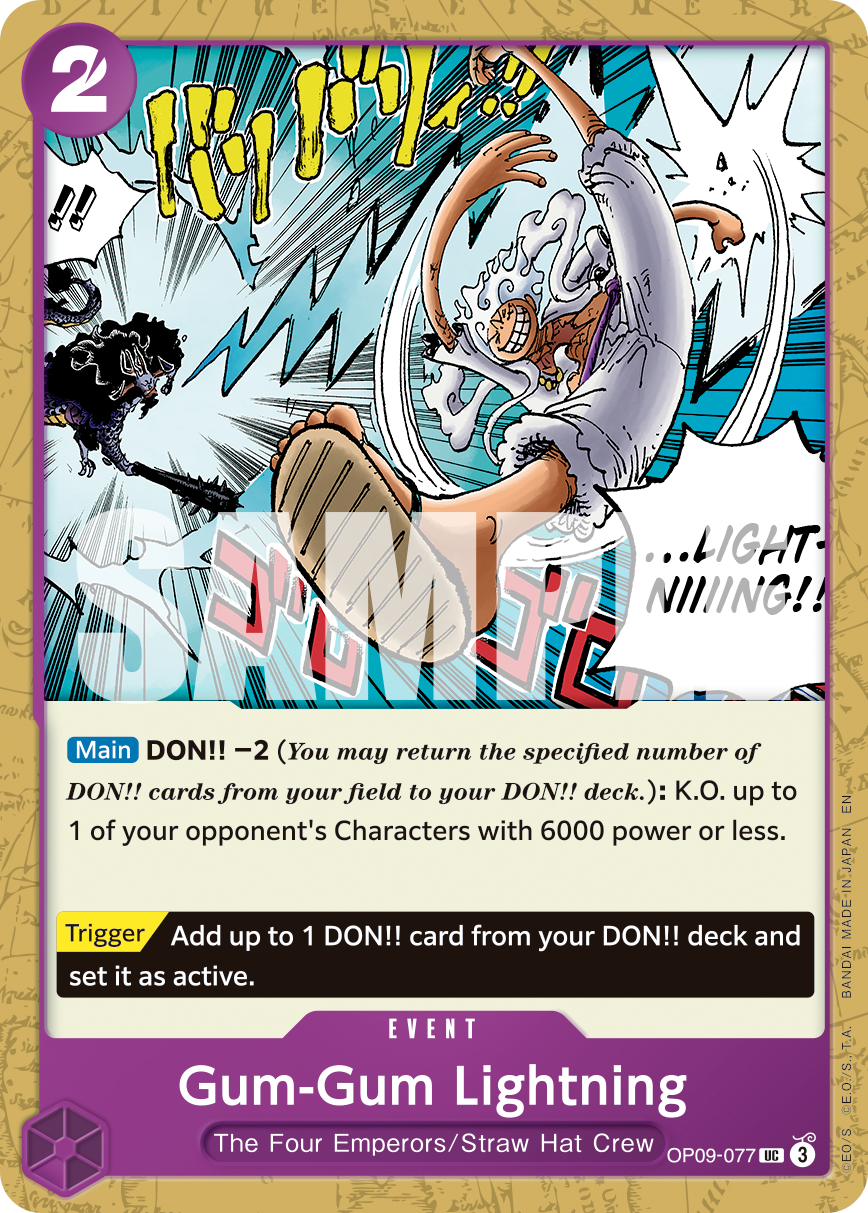 Gum-Gum Lightning - OP09-077 - ONE PIECE CARD THE BEST vol.2