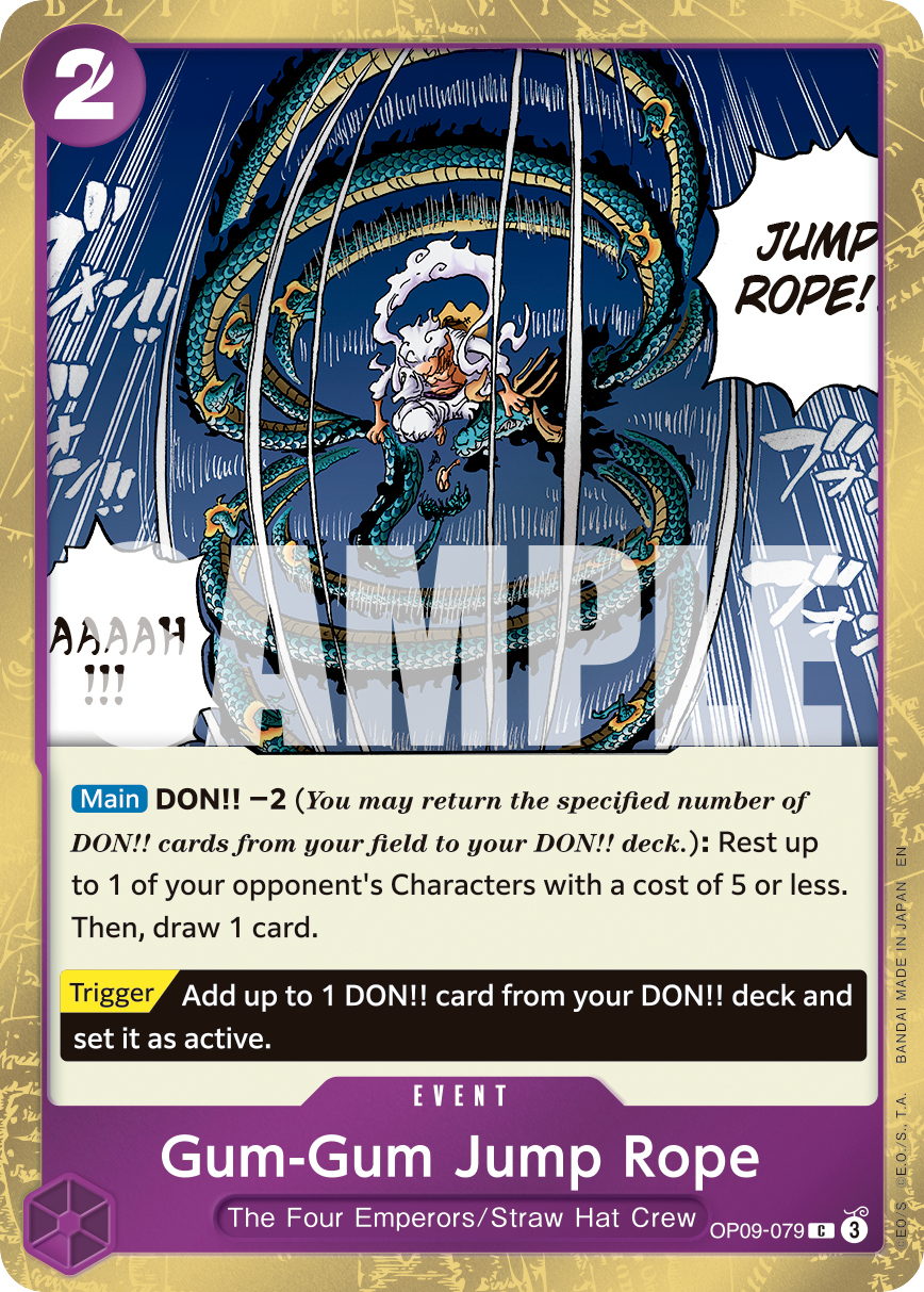 Gum-Gum Jump Rope (Pirate Foil) - OP09-079 - ONE PIECE CARD THE BEST vol.2