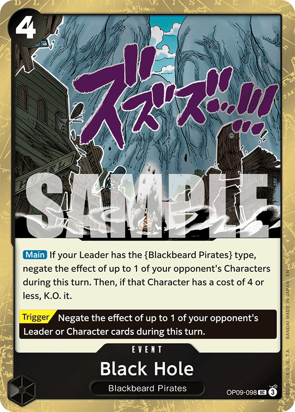 Black Hole (Pirate Foil) - OP09-098 - ONE PIECE CARD THE BEST vol.2