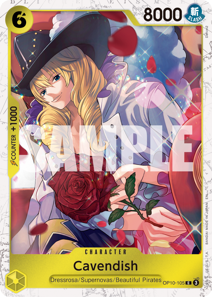 Cavendish (Pirate Foil) - OP10-105 - ONE PIECE CARD THE BEST vol.2