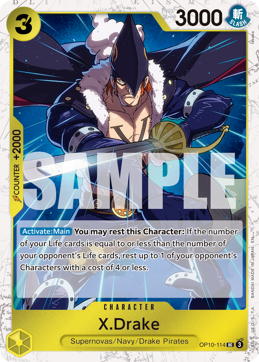 X.Drake (Pirate Foil) - OP10-114 - ONE PIECE CARD THE BEST vol.2
