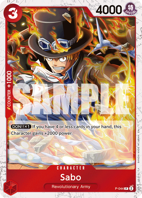 Sabo (Pirate Foil) - P-044 - ONE PIECE CARD THE BEST vol.2