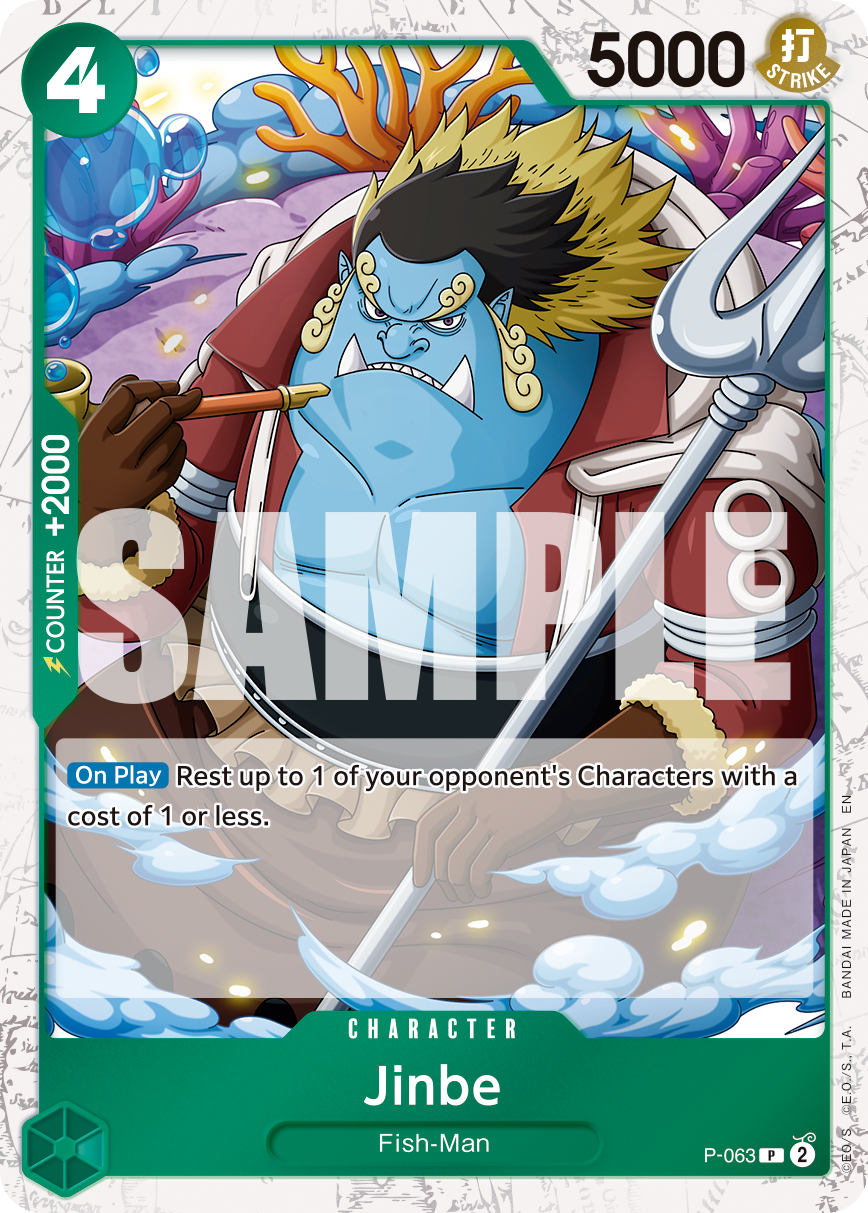 Jinbe (Pirate Foil) - P-063 - ONE PIECE CARD THE BEST vol.2