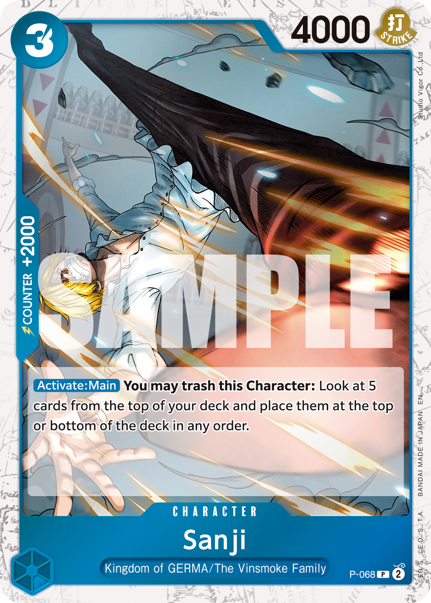 Sanji (Pirate Foil) - P-068 - ONE PIECE CARD THE BEST vol.2