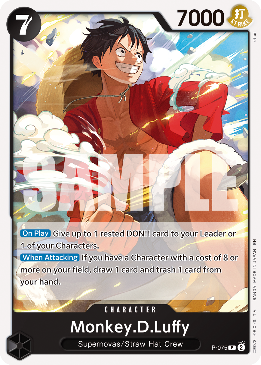 Monkey.D.Luffy - P-075 - ONE PIECE CARD THE BEST vol.2