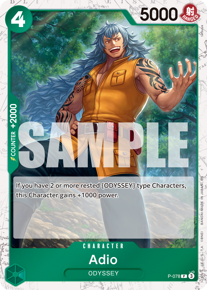 Adio (Pirate Foil) - P-078 - ONE PIECE CARD THE BEST vol.2
