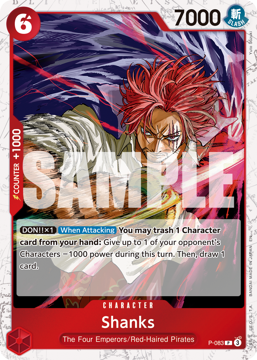 Shanks (Pirate Foil) - P-083 - ONE PIECE CARD THE BEST vol.2