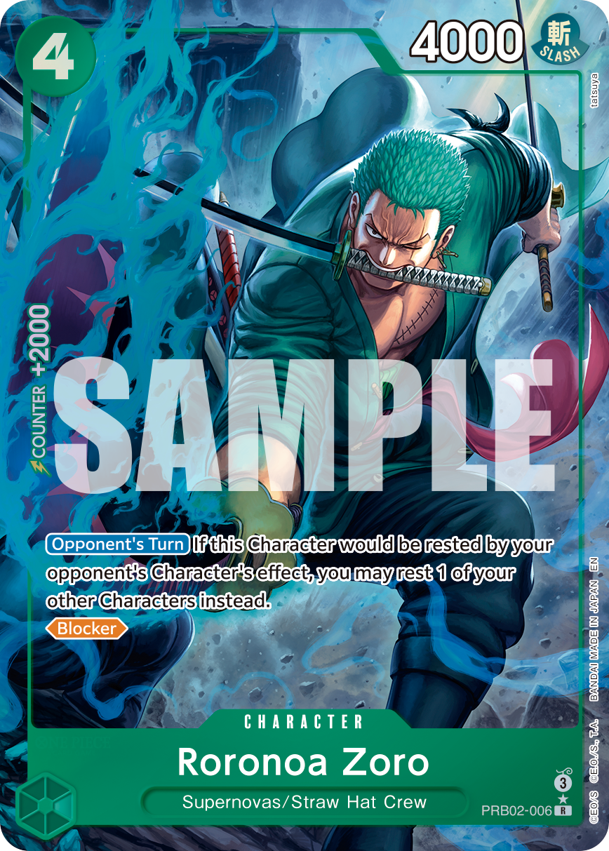 Roronoa Zoro (Alternate Art) - PRB02-006 - ONE PIECE CARD THE BEST vol.2