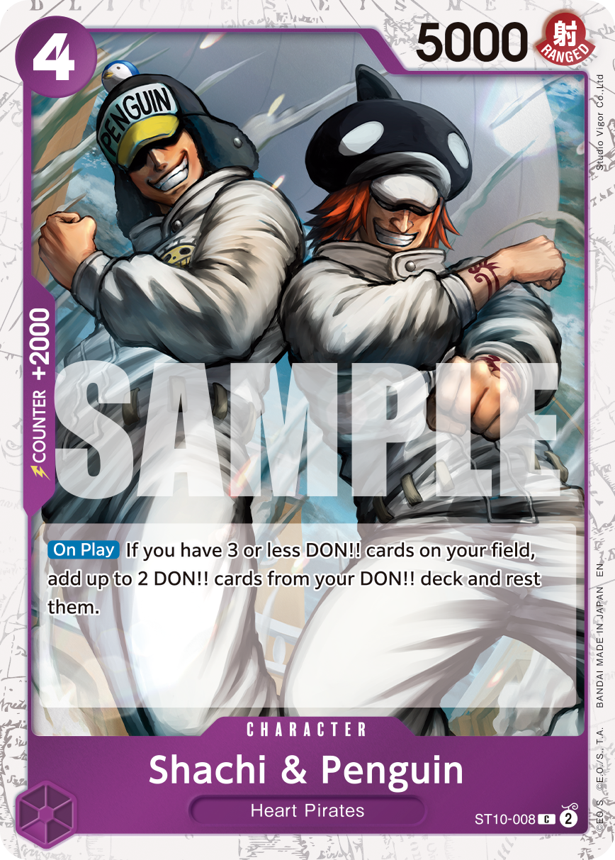 Shachi & Penguin (Pirate Foil) - ST10-008 - ONE PIECE CARD THE BEST vol.2