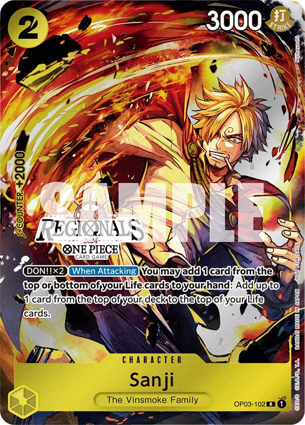 Sanji (Online Regional 2024, Participant) - OP03-102 - One Piece Promotion Cards