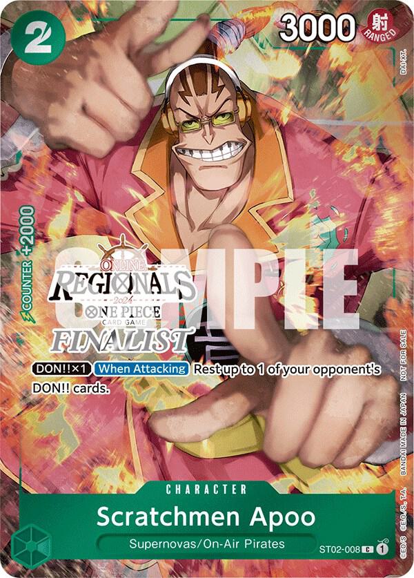 Scratchmen Apoo (Online Regional 2024, Finalist) - ST02-008 - One Piece Promotion Cards