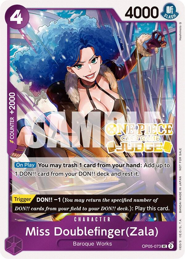 Miss Doublefinger(Zala) (Zala, Judge Pack Vol. 3) - OP05-073 - One Piece Promotion Cards