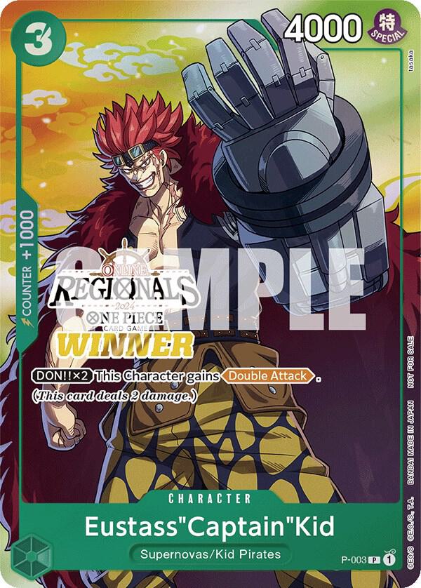 Eustass"Captain"Kid (Online Regional 2024 Vol. 2, Winner) - P-003 - One Piece Promotion Cards