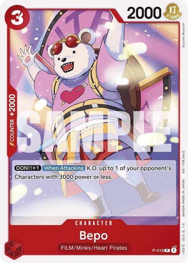 Bepo (Tournament Pack Vol. 7) - P-019 - One Piece Promotion Cards