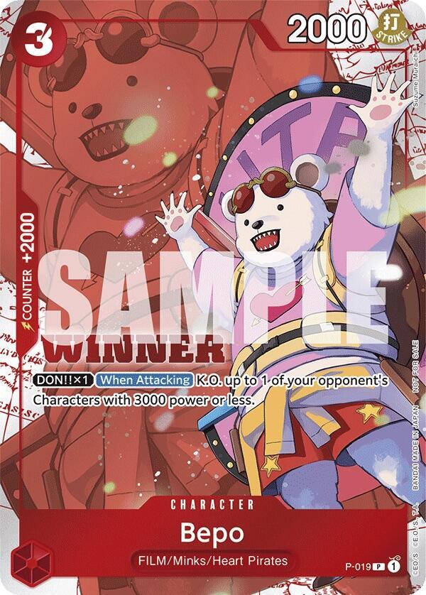 Bepo (Winner Pack Vol. 7) - P-019 - One Piece Promotion Cards