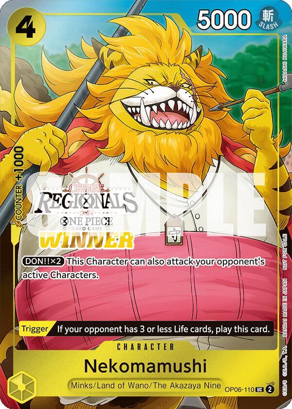 Nekomamushi (Offline Regional 2024 Vol. 3, Winner) - OP06-110 - One Piece Promotion Cards