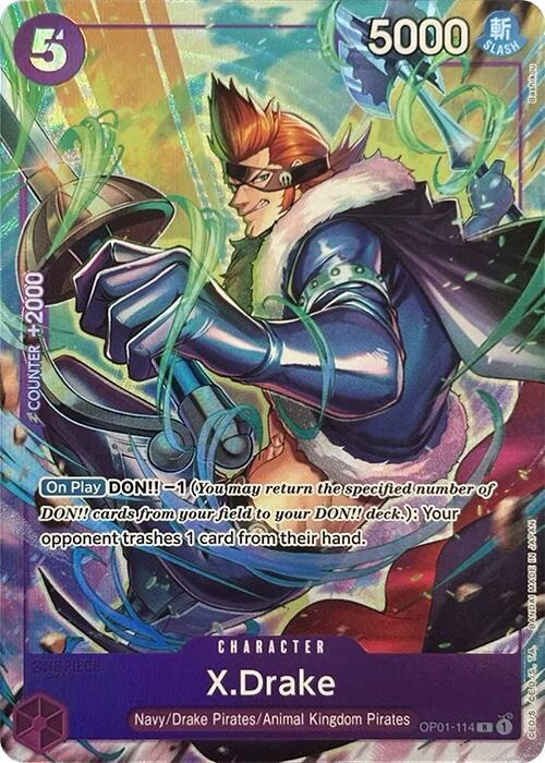 X.Drake (Premium Card Collection -Best Selection Vol. 2-) - OP01-114 - One Piece Promotion Cards