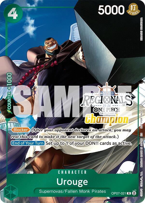 Urouge (Regional Champion Card Set 2025 Vol.1) - OP07-021 - One Piece Promotion Cards