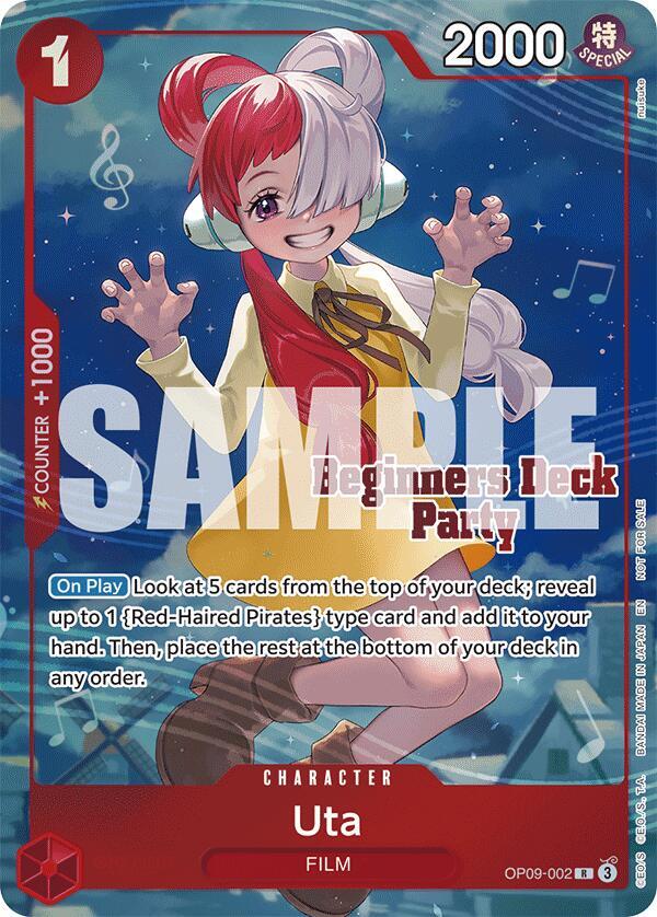 Uta (Beginners Deck Party [ST-23] - [ST-28] Winner Pack) - OP09-002 - One Piece Promotion Cards