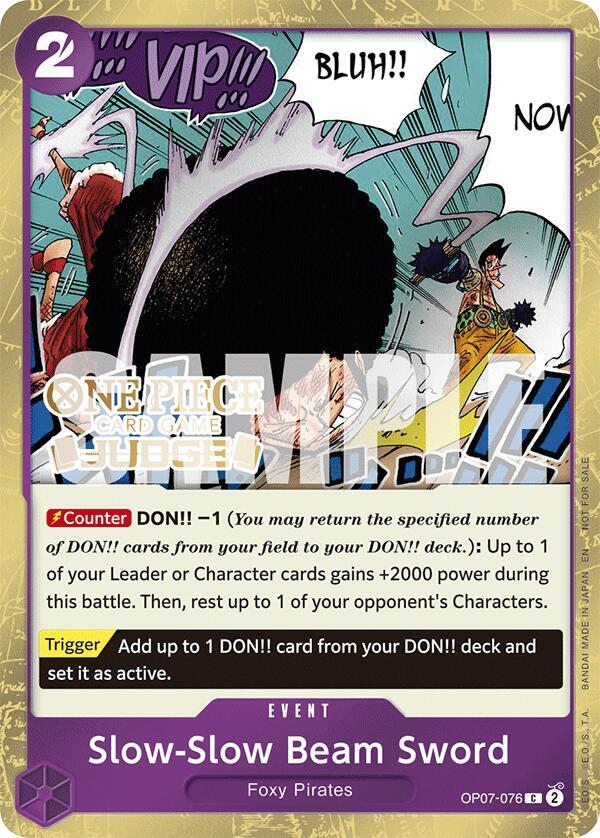 Slow-Slow Beam Sword (Judge Pack Vol. 6) - OP07-076 - One Piece Promotion Cards