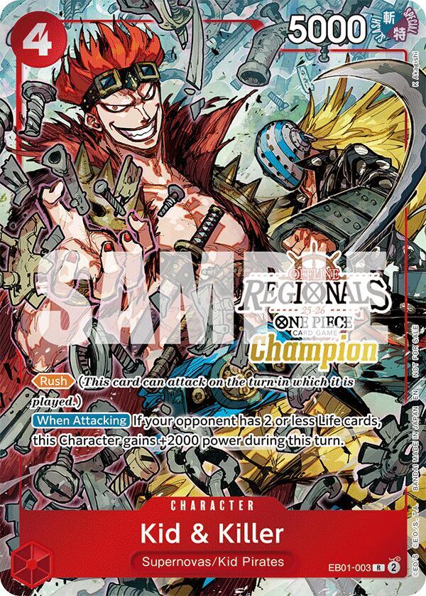 Kid & Killer (Offline Regional Champion Card Set 2025 Vol.2) - EB01-003 - One Piece Promotion Cards
