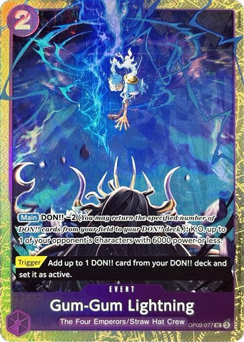 Gum-Gum Lightning (Premium Card Collection -Best Selection Vol. 4-) - OP09-077 - One Piece Promotion Cards