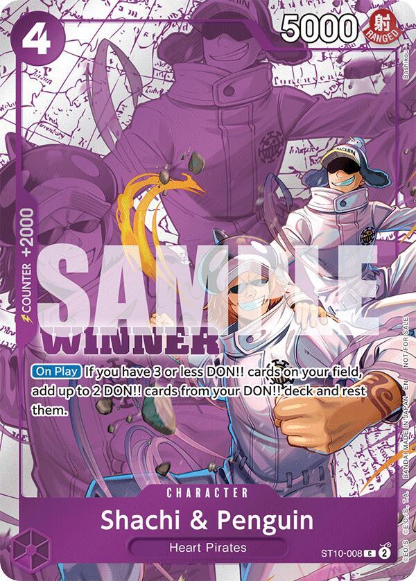Shachi & Penguin (Winner Pack 2025 Vol. 4) - ST10-008 - One Piece Promotion Cards