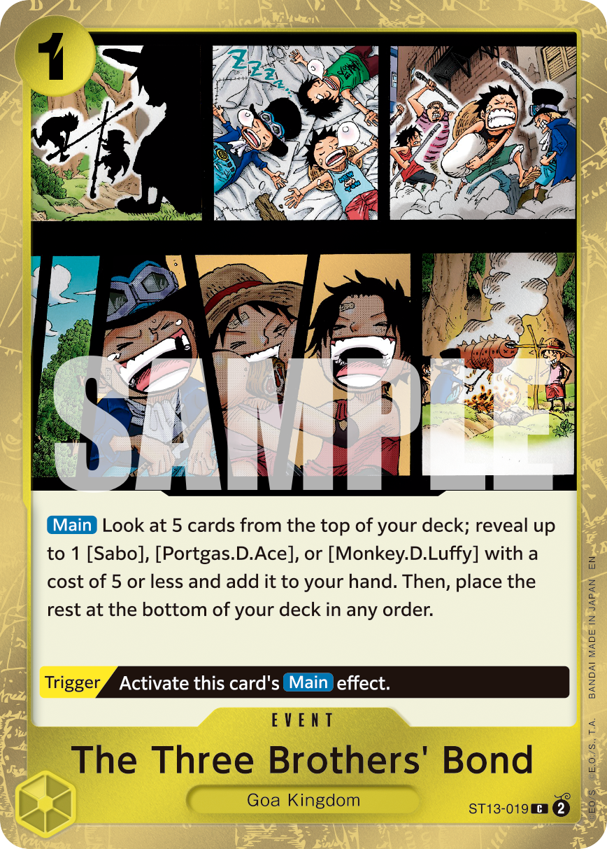 The Three Brothers' Bond (Pirate Foil) - ST13-019 - ONE PIECE CARD THE BEST vol.2