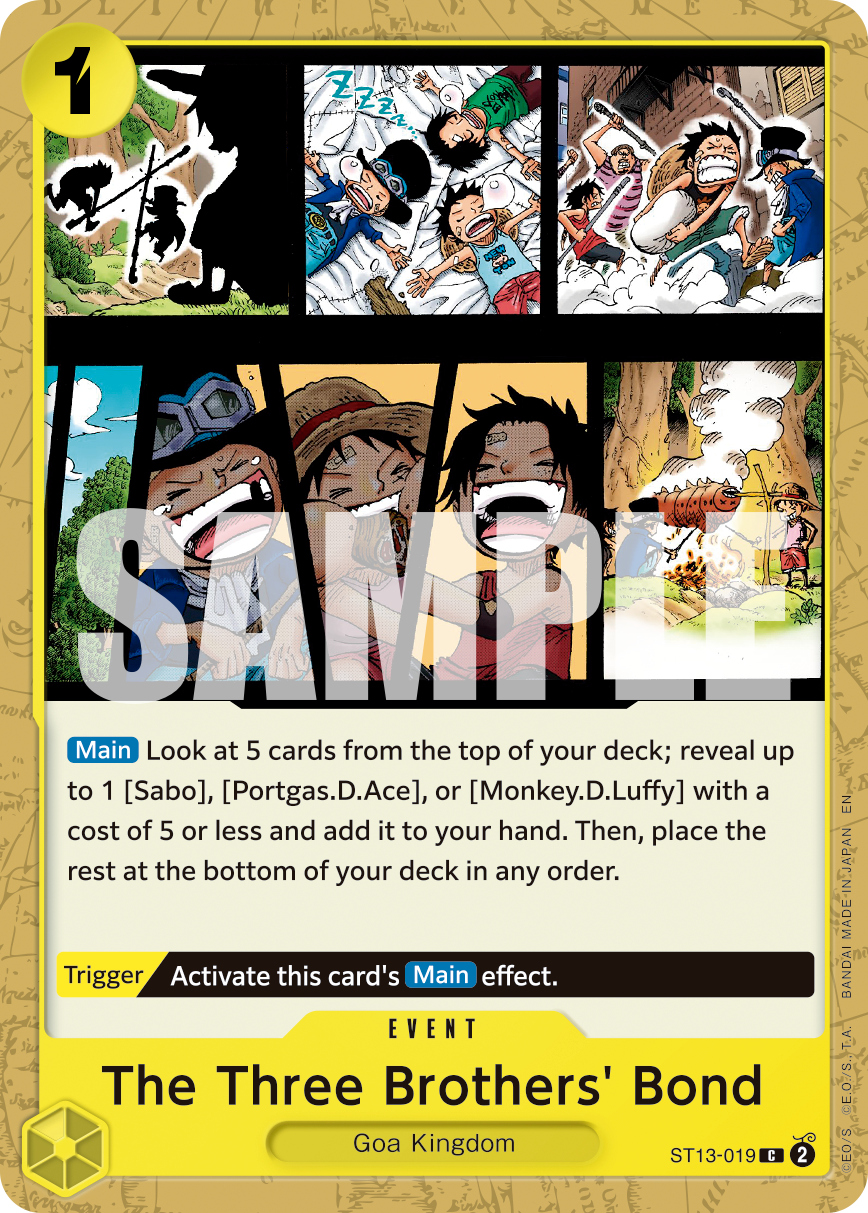 The Three Brothers' Bond - ST13-019 - ONE PIECE CARD THE BEST vol.2