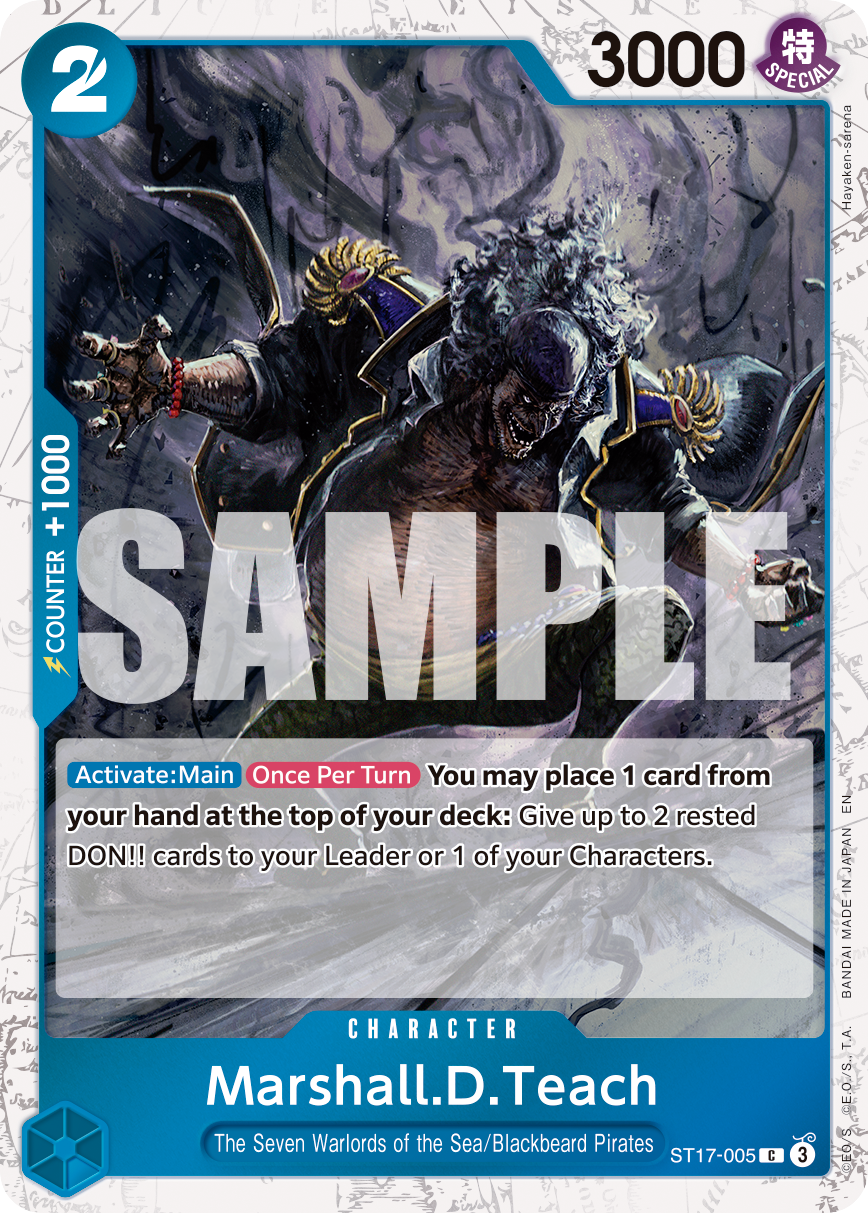 Marshall.D.Teach (Pirate Foil) - ST17-005 - ONE PIECE CARD THE BEST vol.2