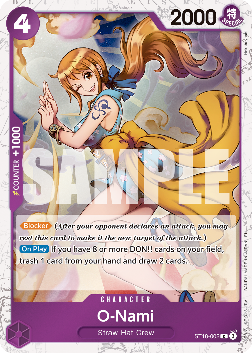 O-Nami (Pirate Foil) - ST18-002 - ONE PIECE CARD THE BEST vol.2