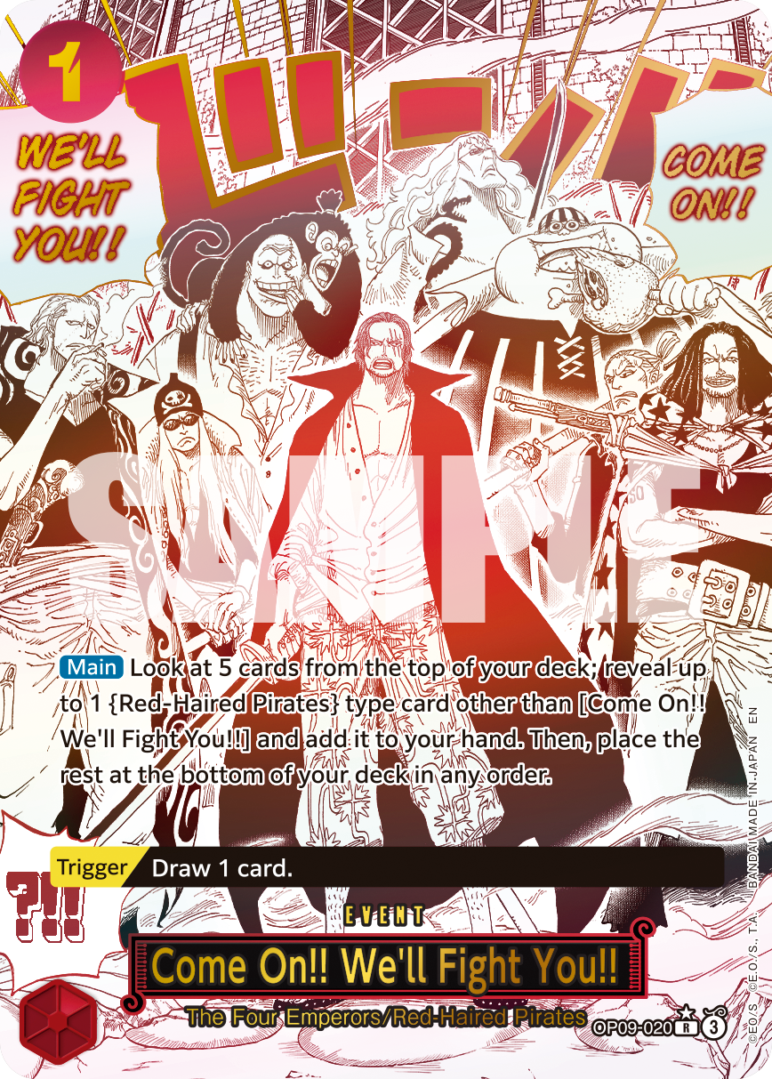 Come On!! We'll Fight You!! (SP) - OP09-020 - ONE PIECE CARD THE BEST vol.2