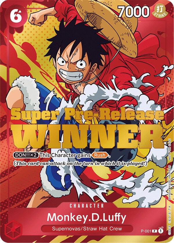 Monkey.D.Luffy (Super Pre-Release, Winner) - P-001 - One Piece Promotion Cards